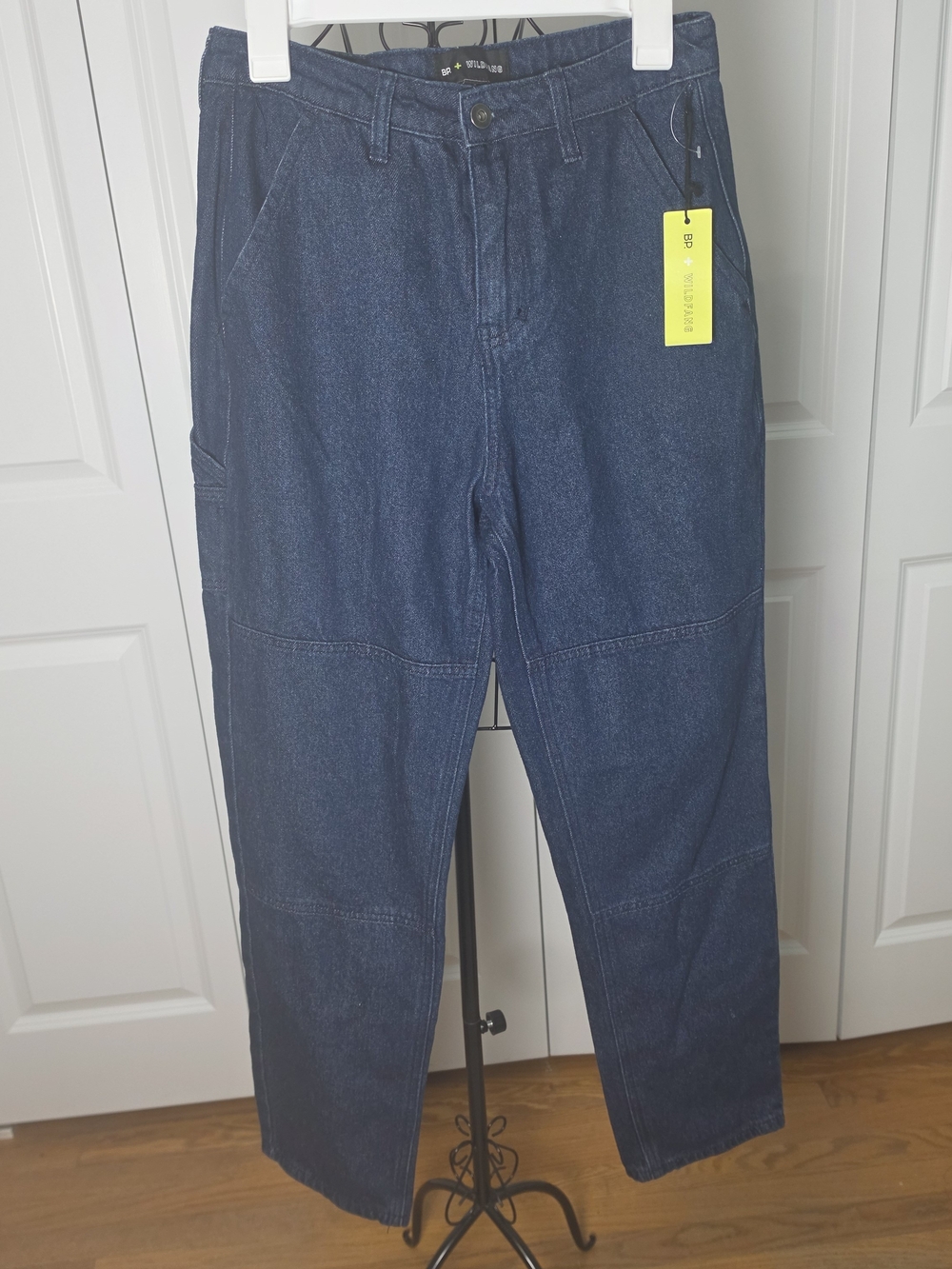 BP + Wildfang NWT Utility Denim Barrel Leg Carpenter Pants Size 8